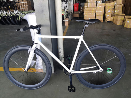 Glanzend wit frame volwassen 700C single speed fiets fiets fiets fiets fiets fiets fiets fiets fiets fiets fiets fiets fiets fiets fiets