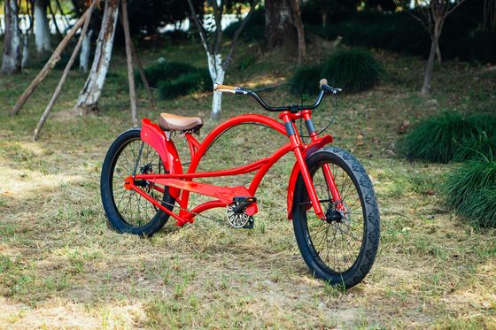 Aluminium vork 24&quot; 3,0 band CE OEM Single Speed Chopper Cruiser Fiets met schijfrem
