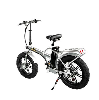 750W 1000W 48V dikke band 4,0" vouwbare zilveren frame 5 spaken elektrische vouwfiets 20 inch