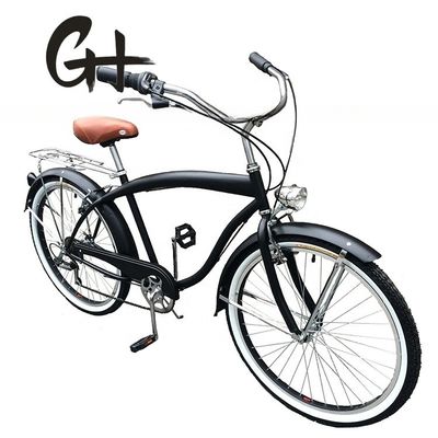 Hard Frame 26&quot; Wielgrootte Shimano 7 Speed Amerikaanse Achterste Rack Mensen Beach Cruiser Bike