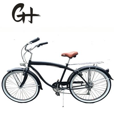 Hard Frame 26&quot; Wielgrootte Shimano 7 Speed Amerikaanse Achterste Rack Mensen Beach Cruiser Bike