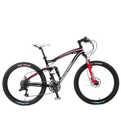 Volledige aluminium ophanging bergfiets met 24 versnellingen en hydraulische schijfrem