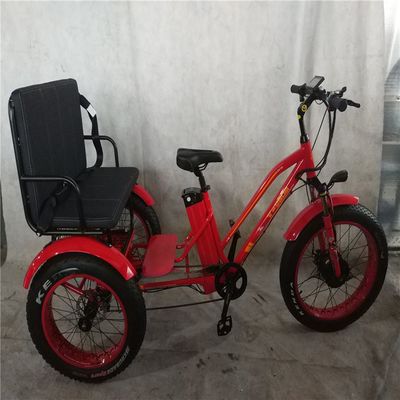 Elektrische fiets rickshaw taxi met 48V 1000W motor Bafang Crank en Kenda 24*4.0 band