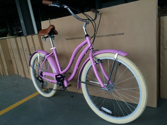 Ten Steel Frame 26 inch Shimano 7 Speed OEM Logo Volwassenen Vrouwen Lady Beach Cruiser Bike