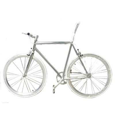 OEM 700C Sliver Paint Fixed Gear Fiets met CR-MO Chrome Rim anodiseren JIS Standard