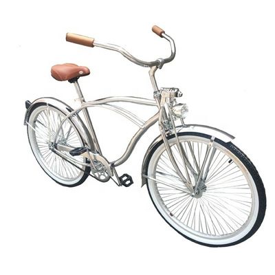 17kg 26inch 68Spokes Rim Sliver kleur CP frame Chroom verf single speed OEM/ODM mannen voorveervork strand cruiser fiets