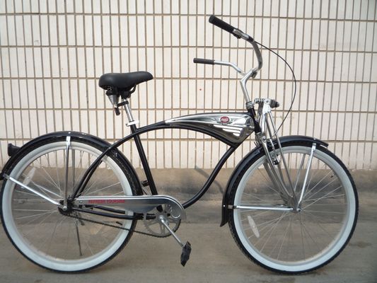 17kg 26inch 68Spokes Rim Sliver kleur CP frame Chroom verf single speed OEM/ODM mannen voorveervork strand cruiser fiets