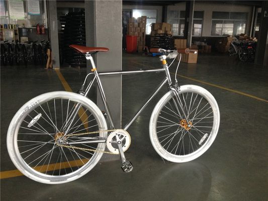 700C Single Speed Flip Flop Fixie Bike met Hard Frame 11kg OEM Aanpassen Chrome