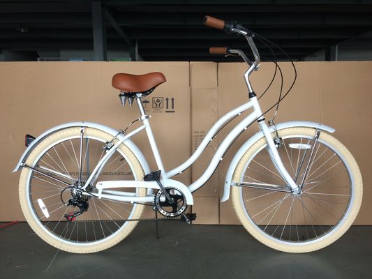 26&quot; Shimano 7 Speed Vrouwen Lady USA 26*2.125 Meisje Witte band Beach Cruiser Speed Bike