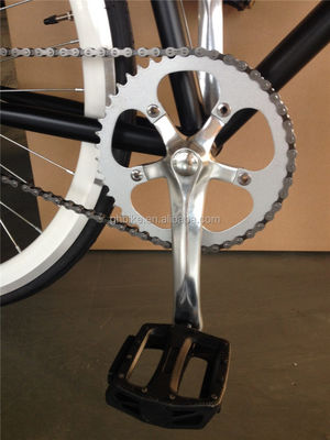Gewone Pedal Fixie Bike 700c Single Speed Fixed Gear Bike met Double V Brake