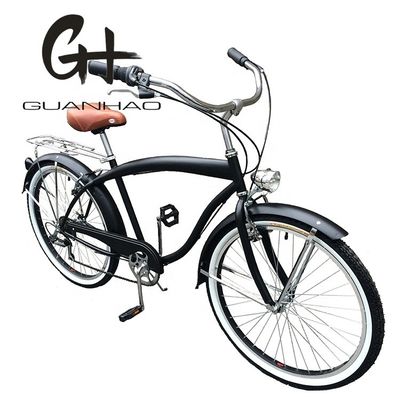 17 kg lichtgewicht 26 inch hard frame niet-achteraf dempende 7 snelheden mannen Beach Cruiser fietsen