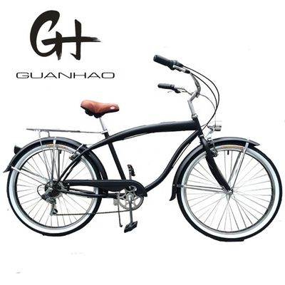 17 kg lichtgewicht 26 inch hard frame niet-achteraf dempende 7 snelheden mannen Beach Cruiser fietsen