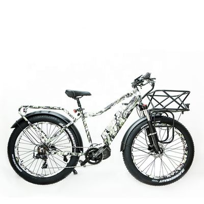 48V 17AH 1000W BaFang Central Motor Electric Mountain Bike met 26" dikke sneeuwbanden