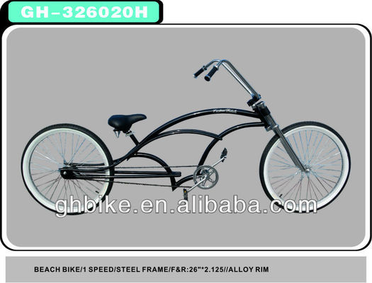 2013 Black Chopper Beach Cruiser Bike Fiets met staal frame materiaal Zwart/op bestelling