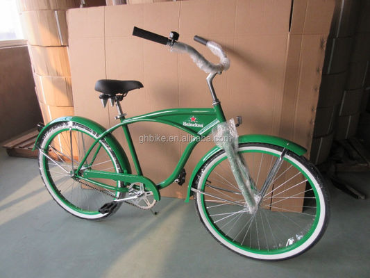 Versatile 26 inch Steel Frame Men Beach Cruiser Bike voor promotie Glanzend Gewicht 19KGS