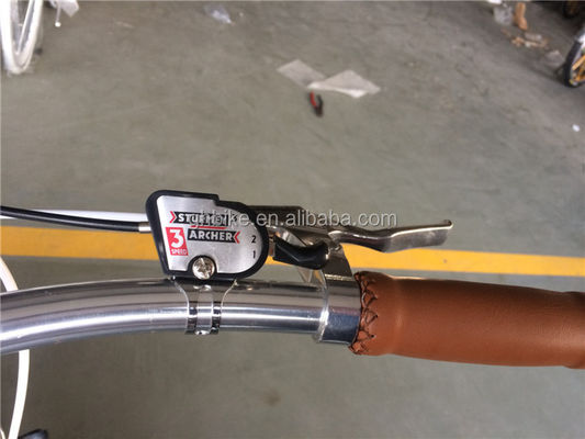 Lady Road Bike Inner 3 Speed Chrome Frame Stad fiets met staal vork materiaal 11KGS