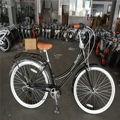 14kg Retro Dames 7 Speed Vintage Fietsen 700C Volwassenen Vrouwen City Bike met Basket