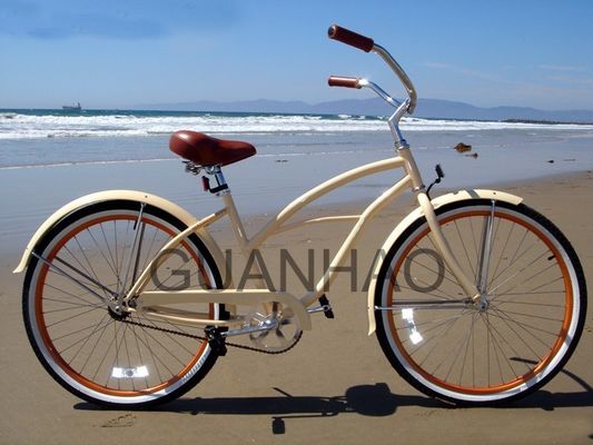 CE en ISO 9001 geaccrediteerde steel fork beach cruiser bike met een glansgewicht van 19 kg