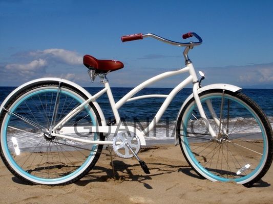 CE en ISO 9001 geaccrediteerde steel fork beach cruiser bike met een glansgewicht van 19 kg