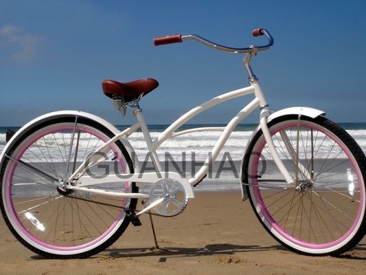 CE en ISO 9001 geaccrediteerde steel fork beach cruiser bike met een glansgewicht van 19 kg