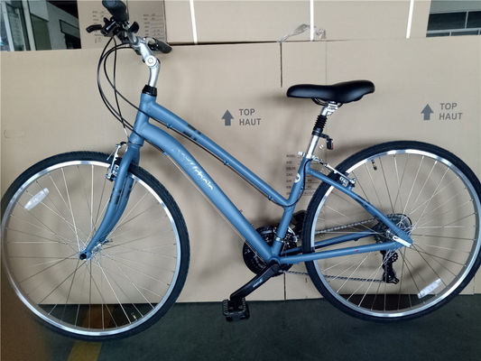 Aanpassen Aluminium Frame 21S Dames Urban Bike Fitness Bikes Hybride fiets voor volwassenen