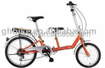 Moeder en zoon dubbele fiets 20 inch vouwfiets met aluminium ring materiaal