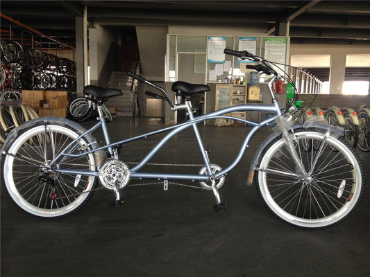 OEM 26 inch Tandem Beach Cruiser Bike voor volwassenen met een lengte van 1,8 m en een laadvermogen van 300 kg
