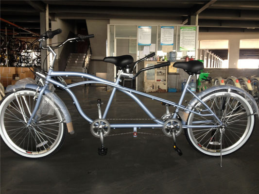 OEM 26 inch Tandem Beach Cruiser Bike voor volwassenen met een lengte van 1,8 m en een laadvermogen van 300 kg