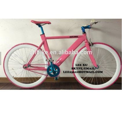 Lichte Aluminium Fixe Gear Bike 2020 Pink 700C voor makkelijk en leuk rijden