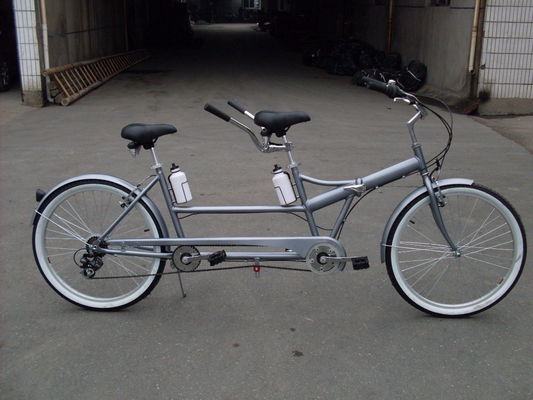 Steel Fork 18 Speed Tandem Cruiser Bike voor 2 volwassenen 26 inch Leisure Tandem Bike