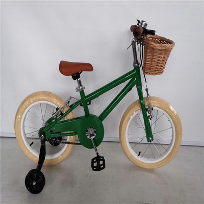 16 inch kinderfietsen met trainerwielen Double V Brake Steel Fork