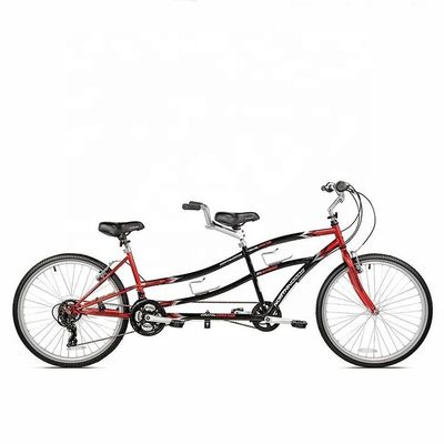 Stalen frame CE 26 &quot;Dual Driver 21 snelheden Tandem Bike voor twee personen OEM Double Seat