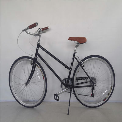 Voor- en achterwiel V rem 7 snelheid 26 inch fiets maat volwassen vrouwen stad cruiser fiets met hard frame