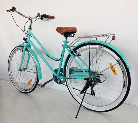 700C Hi-Ten Steel Frame USA OEM Vrouwen City Bike met 7 snelheden en Aluminium Rims