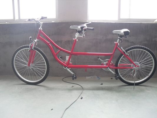 24 inch Shimano 7 snelheden OEM CE Staal tandem twee personen Fiets met vork ophanging