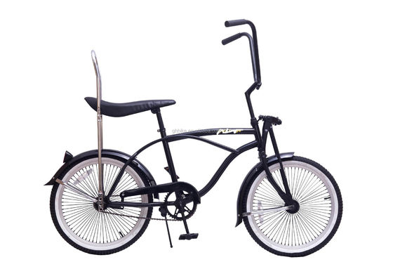 14KGS Zwarte kleur Sport Beach Cruiser Bike Lowrider Bike met lederen zadel