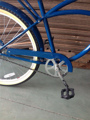 26 Inch Beach Cruiser Bike voor mannen met achterste drager en enkel snelheid Hard Frame Steel