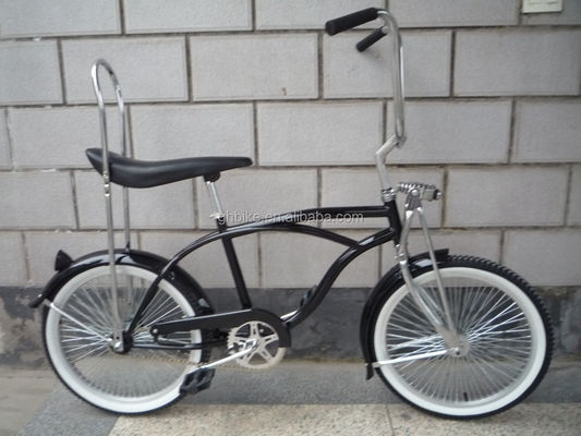 20 inch CE gecertificeerde chroomverf lowrider strand cruiser fiets met banaans zadel