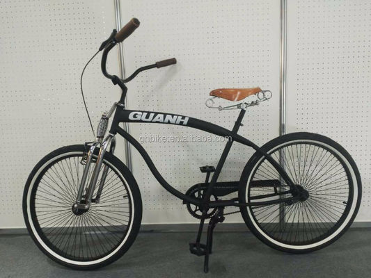 26 Inch Men's Single Speed Vintage Spring Fork Beach Cruiser voor Flatland Competitie