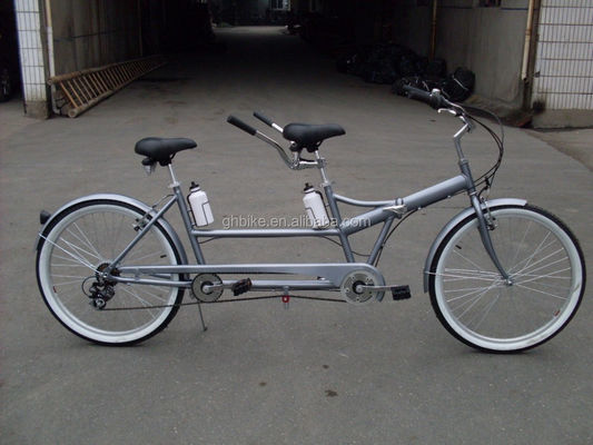 Shimano 7 Speed Tandem Bike 26&quot; vouwbare tandemfiets met stalen frame en twee zitplaatsen