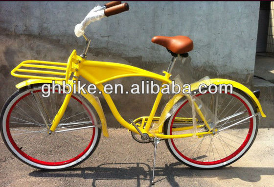 2017 Single Speed Beach Cruiser Bike met voorste rek en lichtgewicht aluminium frame