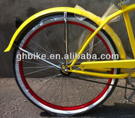 2017 Single Speed Beach Cruiser Bike met voorste rek en lichtgewicht aluminium frame