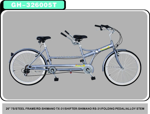 FD ShimanoTY-18 en RD ShimanoTY-18 Derailleur 26 inch Tandemfiets voor twee rijders