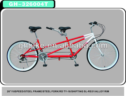 FD ShimanoTY-18 en RD ShimanoTY-18 Derailleur 26 inch Tandemfiets voor twee rijders