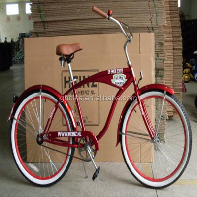 26&quot; Single Speed Steel Frame Foot Brake Beach Cruiser Fiets voor volwassen mannen Promotie