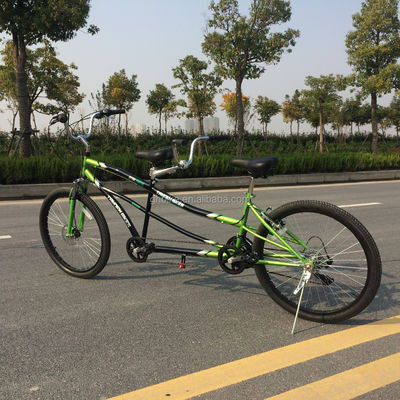 Aluminium Alloy Rim 26 inch Tandem Bike Fiets met voorste schijfrem en achterste V-rem