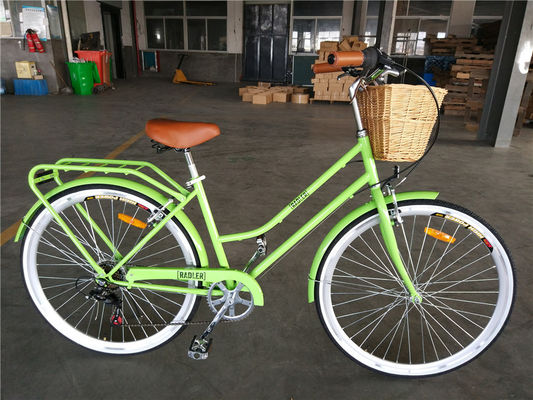 7 Gear Vrouwen Vintage Hybride Fiets 26 &quot; Aluminium frame en laadvermogen 160kg