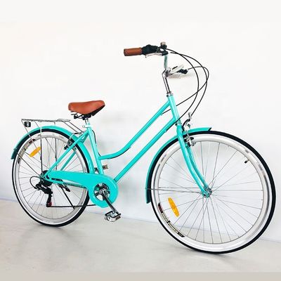 CPSC Kleurrijke 700C CE Hi-Steel Lady City Bike met Aluminium Alloy Rim en 7 snelheden