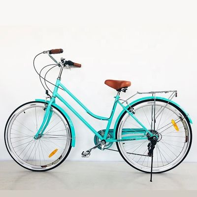 CPSC Kleurrijke 700C CE Hi-Steel Lady City Bike met Aluminium Alloy Rim en 7 snelheden