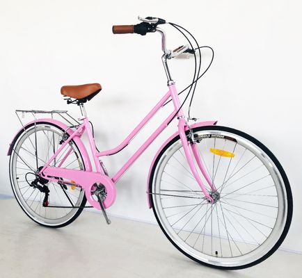 CPSC Kleurrijke 700C CE Hi-Steel Lady City Bike met Aluminium Alloy Rim en 7 snelheden
